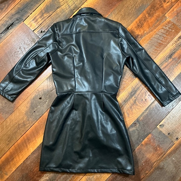 Olivaceous Black Vegan Leather Mini Dress — Medium — SOLD OUT ONLINE - Picture 5 of 5